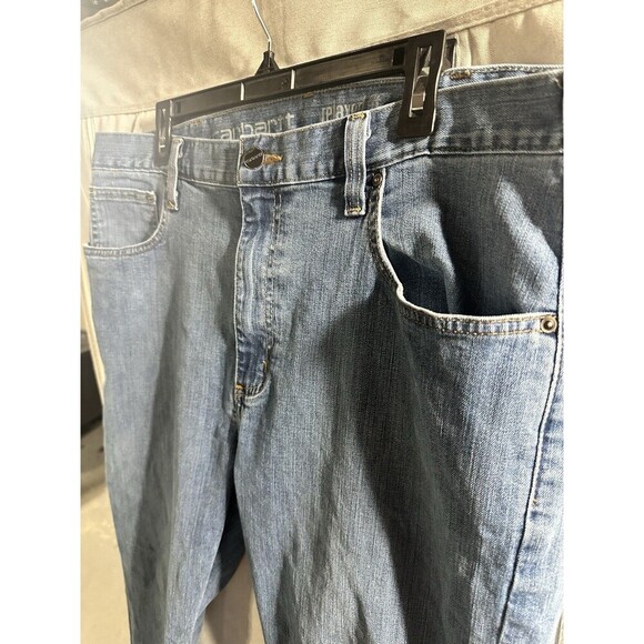 Carhartt Rugged Flex Relaxed Fit Medium Wash Blue Denim Men's Size 38 X 32 Jeans - Picture 3 of 7